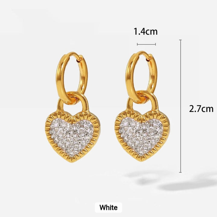 Gilded Chic Heart Stones Earring