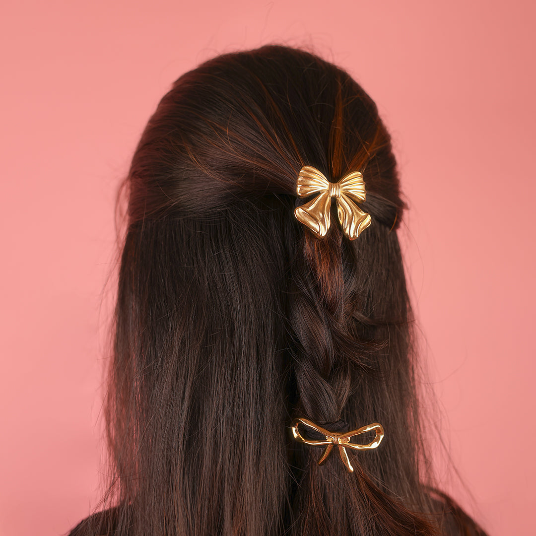 Minimalist Golden Bow Hair Band