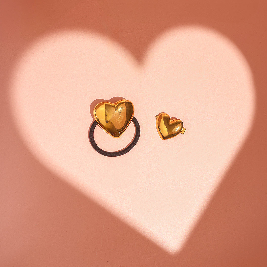 Gilded Heart Hair Clip