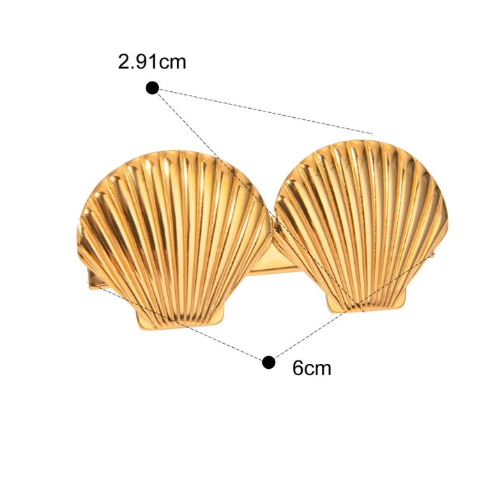 Gilded Sea Shell Hair Clip