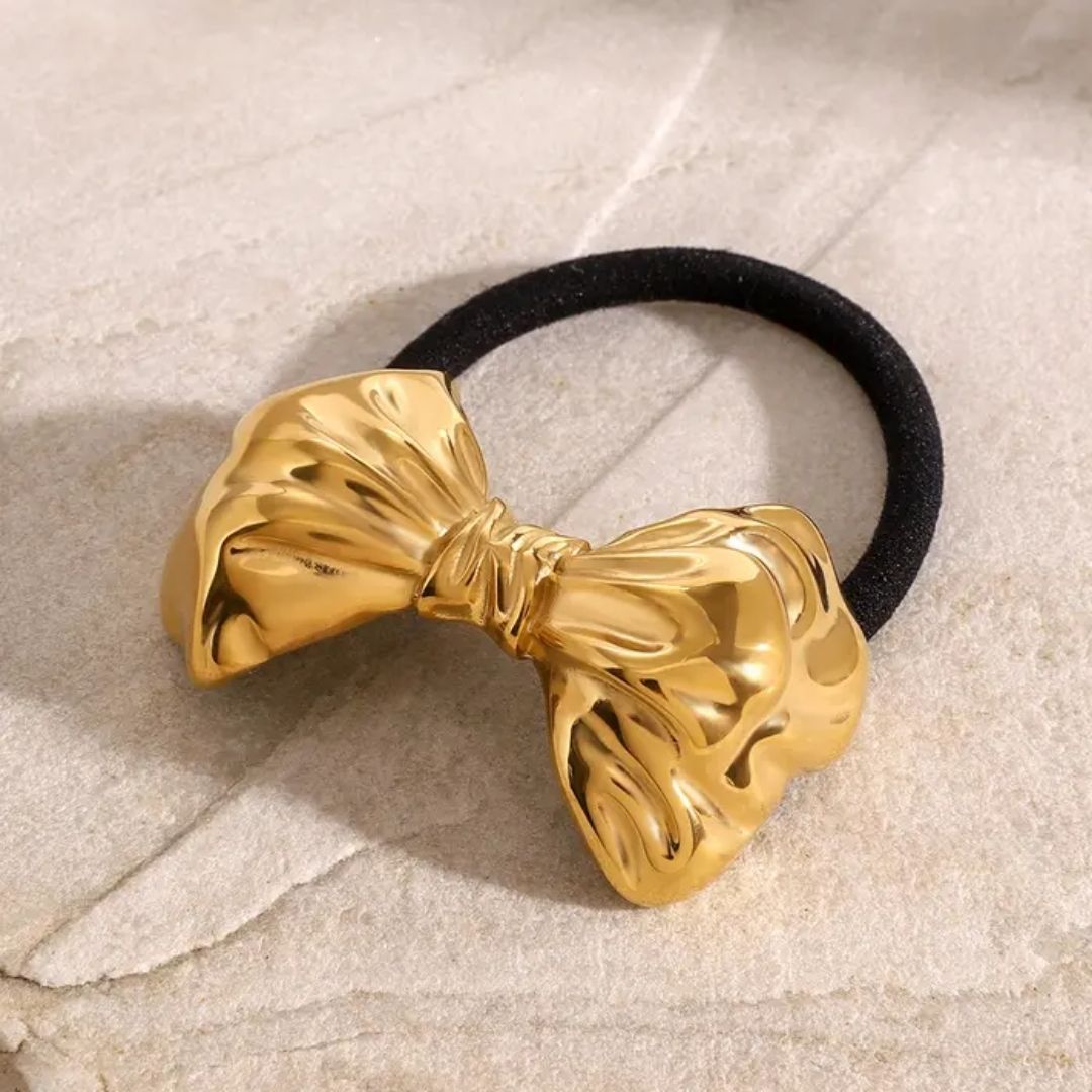 Golden Statement Bow Hair Band