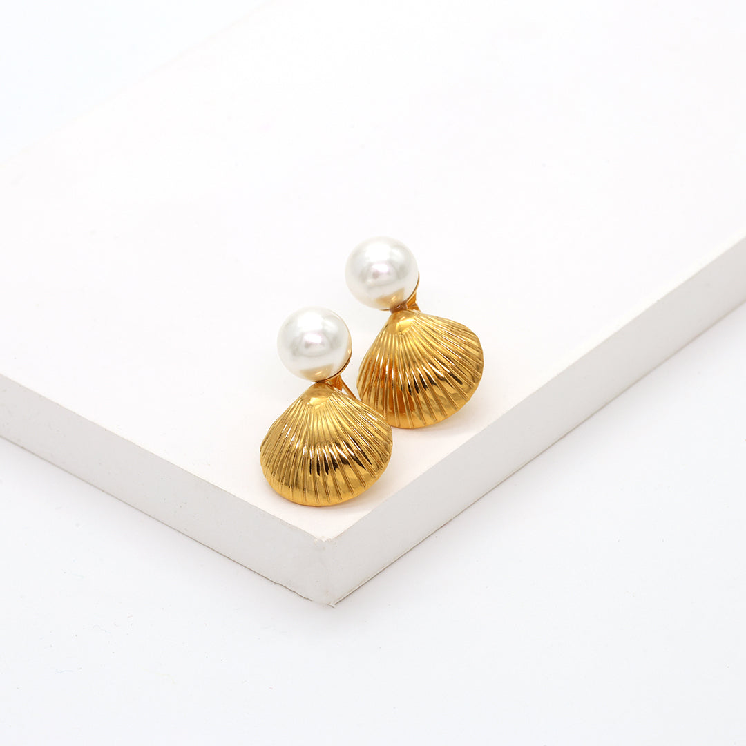 Pearl Sea Shell Earring