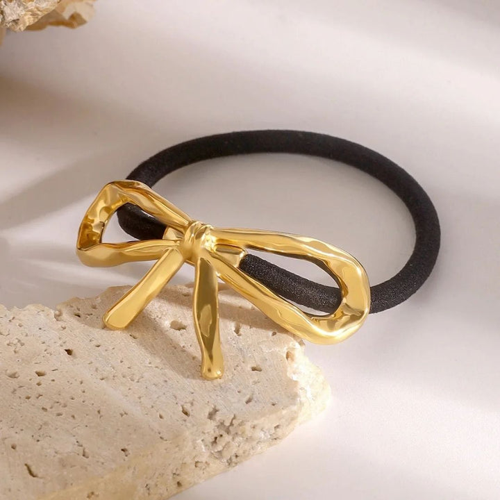 Minimalist Golden Bow Hair Band