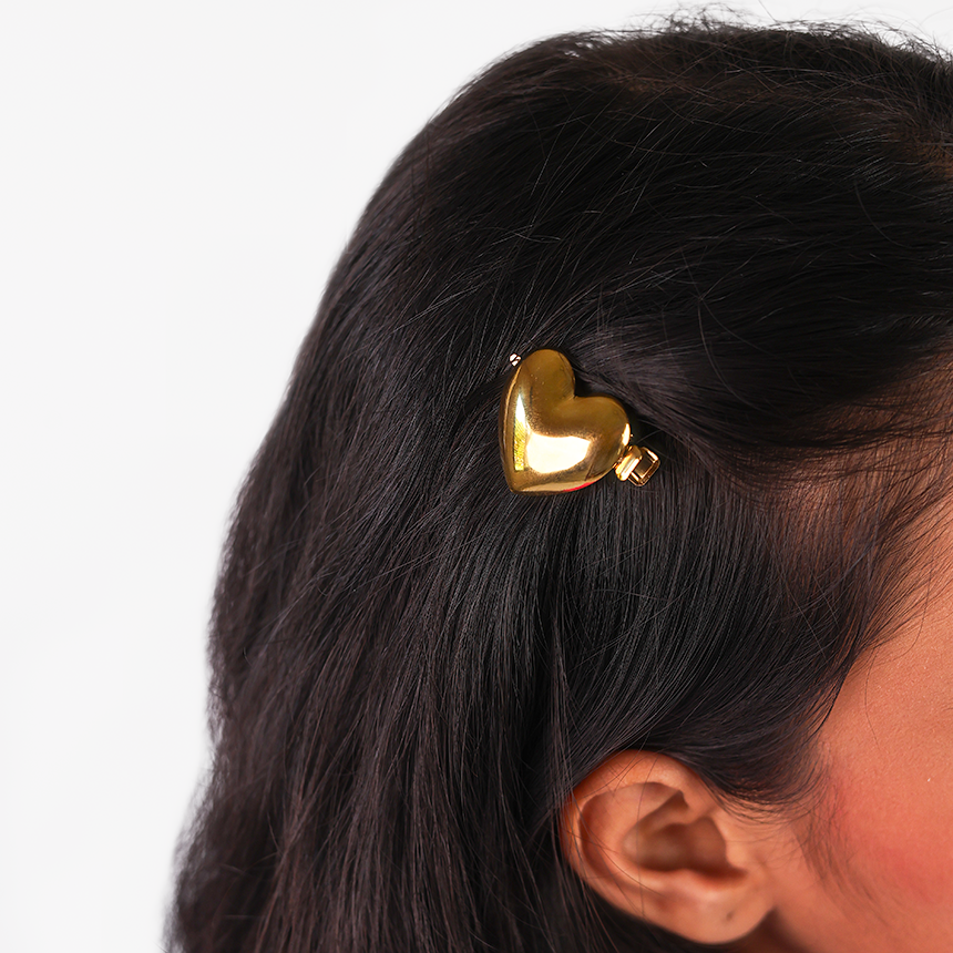 Gilded Heart Hair Clip