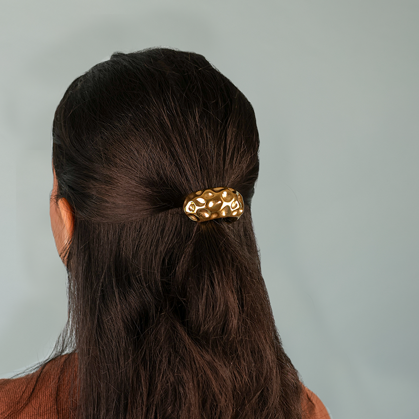 Golden Statement Dome Hair Band