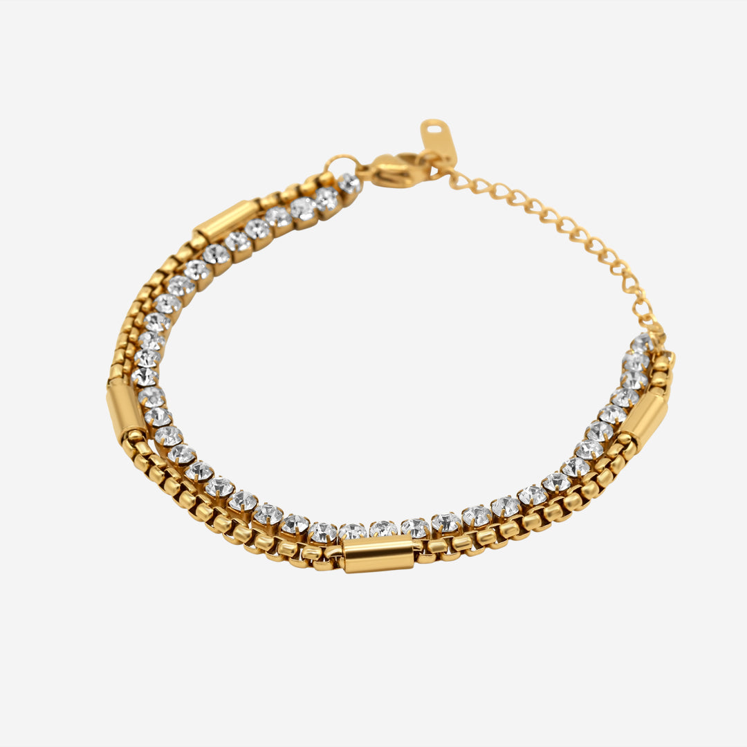 Gilded Stacked Celestial Bracelet