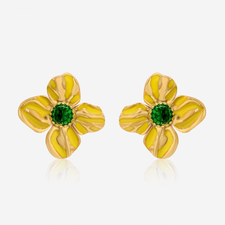 Gilded Flower Earrings