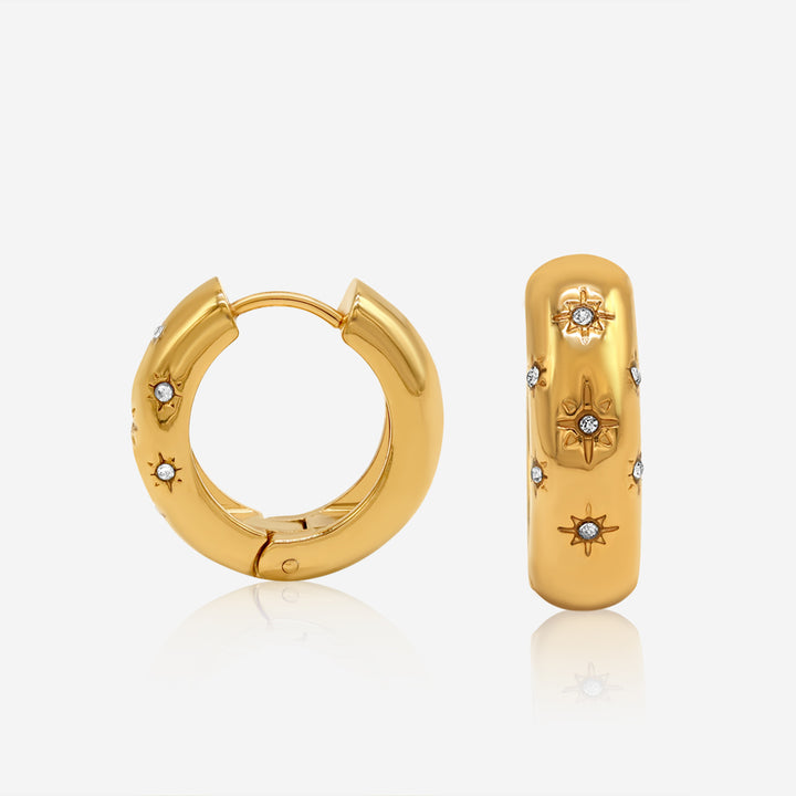 Gilded Celestial Hoop Earrings