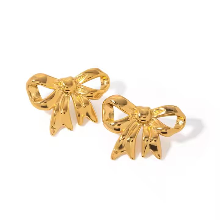 Golden Bow Earrings