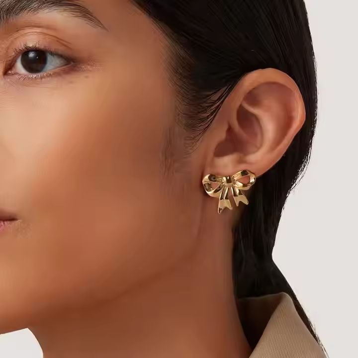 Golden Bow Earrings