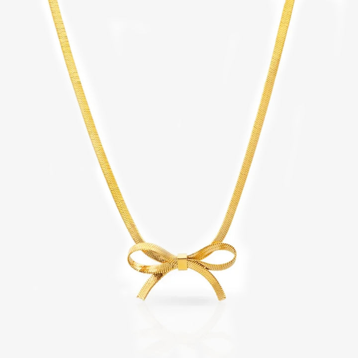 Gilded Bow Choker Necklace