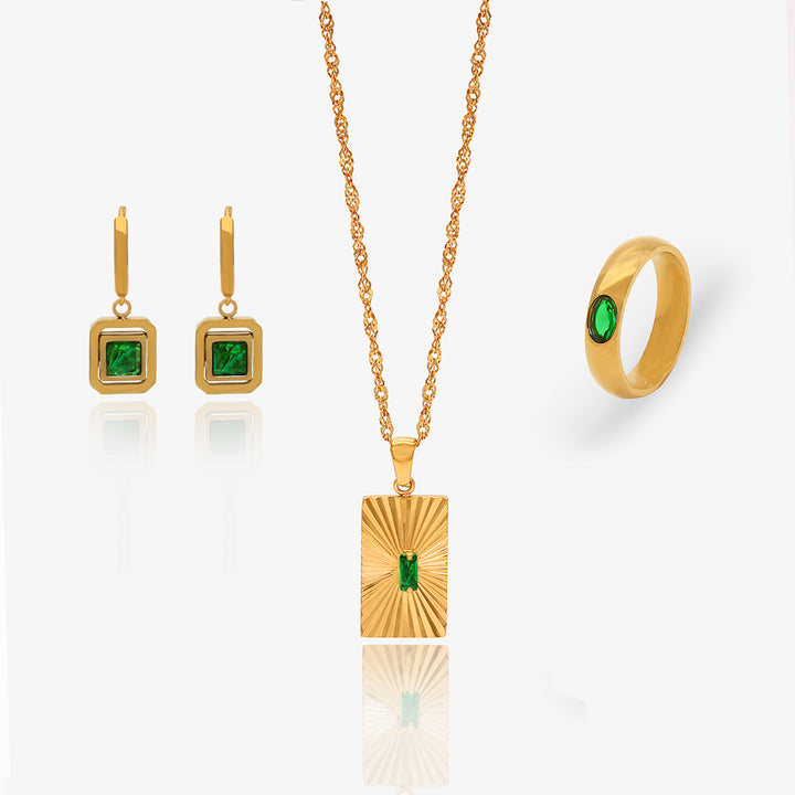 Golden Emerald Trio Collection